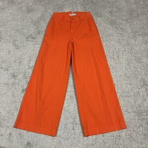 Summum Pants Womens 36 Wide Leg Orange Cotton Pockets 28x31
